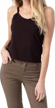 Re/Done Modern Jersey Tank Top In Black