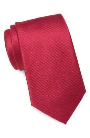 Tommy Hilfiger Micro Texture Solid Tie in Red at Nordstrom Rack
