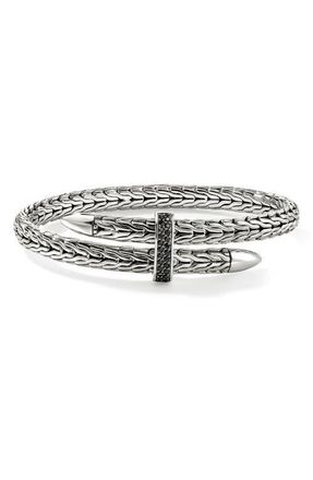 John Hardy Spear Flex Cuff, Sterling Silver, Gemstones in Black Sapphire at Nordstrom, Size X-Large