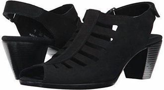 Munro Womens Abby Nubuck Slingback Sandal In Black