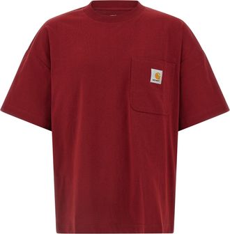 Carhartt Work in Progress Work Pocket T Shirt Rosso-Uomo