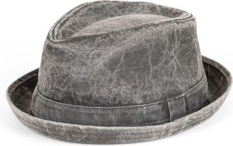 Generic Mens Pork Pie Hat with Diamond Crown (UK, Numeric, 7 1/4, Black)