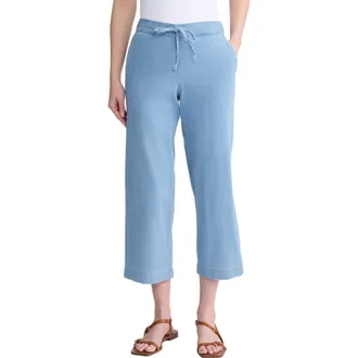Jones New York Crop Straight Leg Pants in Pisces Wash at Nordstrom, Size Large