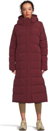 Columbia Amaze Puff Long Hooded Jacket Womens Coat Rich Wine : 2XL, Elastane/Nylon
