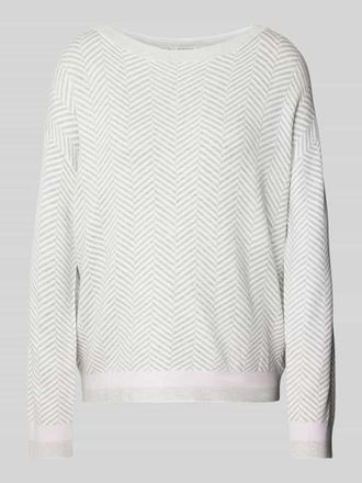 Tom Tailor Oversized Strickpullover mit U-Boot-Ausschnitt in Hellgrau, Gr&ouml;&szlig;e S