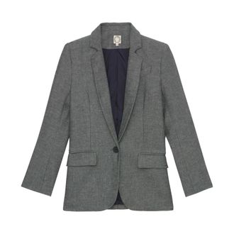 Ines De La Fressange Donkerblauwe Bruna jas AL OP DE Site - Dames - Blazers - Grijs - M - Jassen