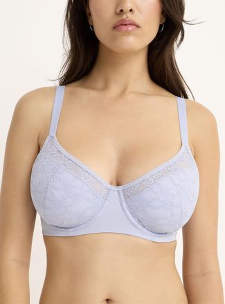 Miiyu Womens Smooth wing lace plunge bra