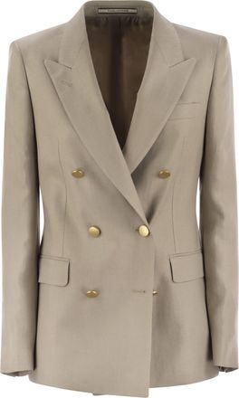 Tagliatore Paris Linen Double Breasted Blazer