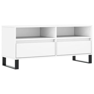 Berkfield Home TV Cabinet White 100x34.5x44.5 cm Engineered Wood