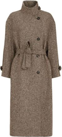 Brunello Cucinelli Dames, Mantels, Bruin, Maat: M