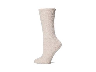 Barefoot Dreams CozyChic(r) Heathered Socks Crew Cut Socks Shoes He Dusty Rose/White : SM-MD (US Mens Shoe 7-8 - Womens Shoe 5-10)