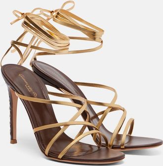 Gianvito Rossi Metallic leather sandals