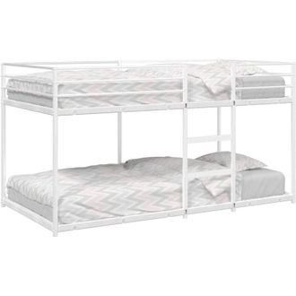 vidaXL Vidaxl - Letto a Castello senza Materasso Bianco 90x200 cm in Acciaio