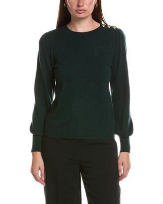 Bruno Magli Button Shoulder Wool & Cashmere-Blend Sweater