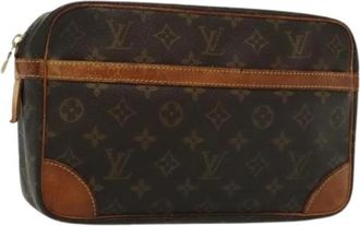 Louis Vuitton Pre-owned Canvas Clutch - Dames - Vintage Clutch - Bruin - ONE Size - Vintage