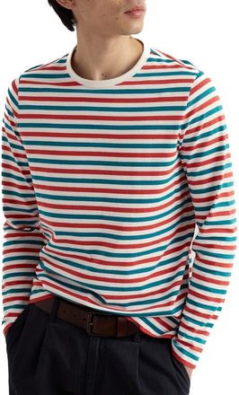 Seasalt Cornwall Sailor Stripe Long Sleeve Organic Cotton T-Shirt in Duet Mini Cornish Cardinal at Nordstrom, Size Xx-Large