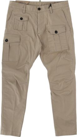 Dsquared2 Slim Fit Chino-Style Cargo Pants with Multiple Pockets