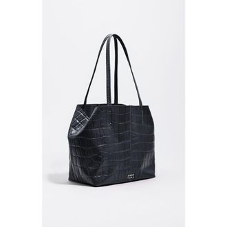 Bimba & Lola Medium Leather Shopper Bag in Petrol Blue at Nordstrom