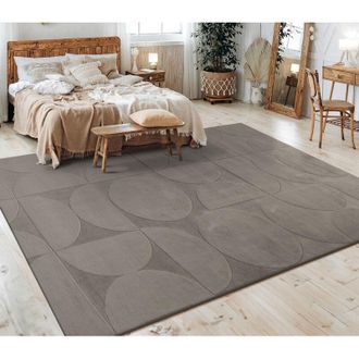Paco Home Paco Home - Alfombra Salon De Habitacion Pelo Corto Motivo Nordica Boho Dibujo Geometrico 240x340 Cm, Gris 6