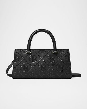 Tory Burch Small T Monogram Embossed East-West Top Handle Bag