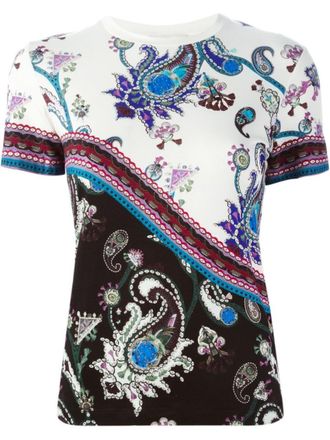 Mary Katrantzou white & black printed jersey t-shirt Size XS