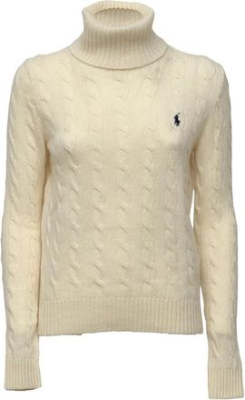 Polo Ralph Lauren Wool Turtleneck Sweater - Dames - Coltruien - Wit - S - Wol - Truien & Vesten