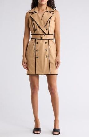 L'agence Hale Trench Minidress in Soft Camel at Nordstrom Rack, Size 12