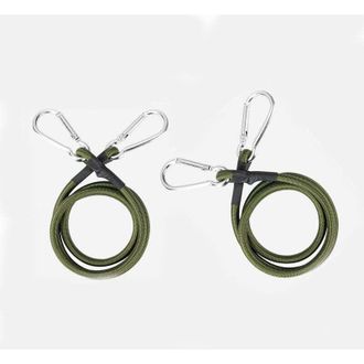 OEM Cord&oacute;n El&aacute;stico Con Gancho, Mosquet&oacute;n, Conector Para Cuerda De R&iacute;o, Accesorios, Cord&oacute;n De Montaje Verde Militar De 9,5 Mm De Di&aacute;metro, Gancho Plateado