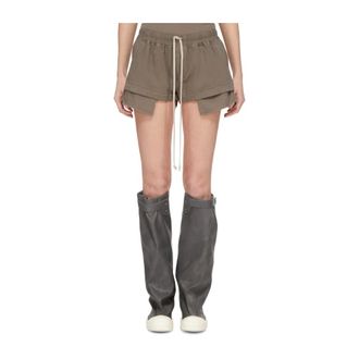 Rick Owens Fog Boxers - Dames - Korte broeken - Grijs - Maat: XS Katoen