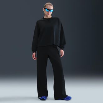 Nike Womens 24.7 ImpossiblySoft Dri-FIT High-Waisted Loose Flared Pants in Black | HQ8607-010