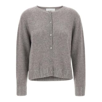 Kaos Kaos, Truien & Vesten, Dames, Grijs, XL, Wol, Wol cardigans met strass