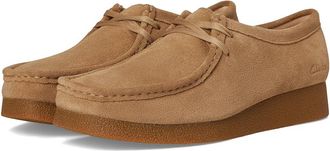 Clarks Wallabee EVO Shoes Womens Flat Shoes Dark Sand Suede : 6.5 B - Medium