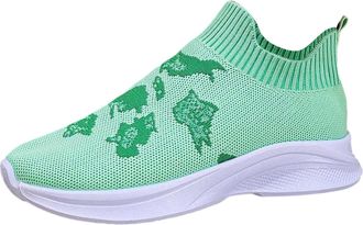 Generic Womens Running Shoes Ladies Breathable Sneakers Synthetic Textile Walking Lightweight Comfortable Wedge Chunky Colorful Lifestyle for Flat Feet Planta