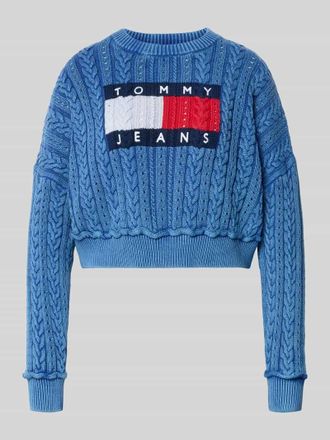 Tommy Jeans Regular Fit Pullover aus reiner Baumwolle in Blau, Gr&ouml;&szlig;e XL