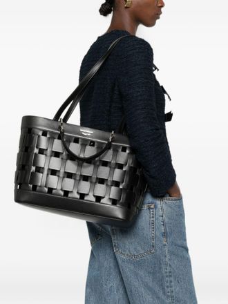 Emporio Armani Woven Design Tote Bag - Black