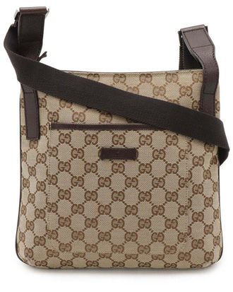 Gucci Beige Gg Canvas & Leather Shoulder Bag (Authentic Pre-Loved)