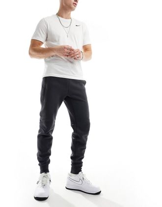 Nike Tech Fleece - Joggers tecnici in pile grigio scuro-Nero