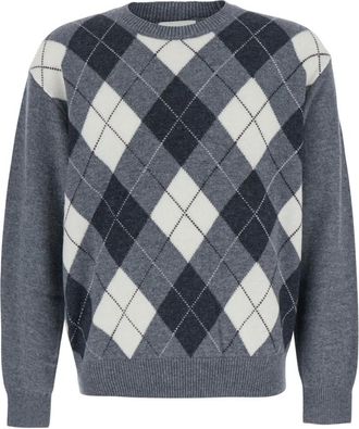 Dunst Jersey de cuello redondo Argyle - Knitwear - Mujer - Gris - XS
