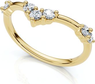 Pompeii3 1/4Ct Diamond Diamond Guard Wedding Stack Ring 14k Gold or Platinum Lab Grown