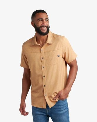 Spyder Men Short Sleeve Mini Stripe in Carmel at Nordstrom, Size Medium