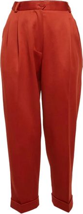 Moschino pleated high-waist trousers - Red