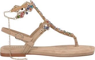 Alma En Pena Flat Sandals, female, Multicolor, 8 UK, Multicolour rhinestone sandal