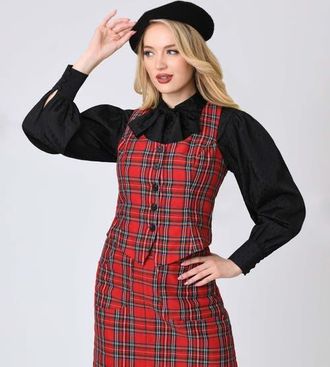 Unique Vintage 1960s Scoop Neck Vest in Red at Nordstrom, Size X-Large