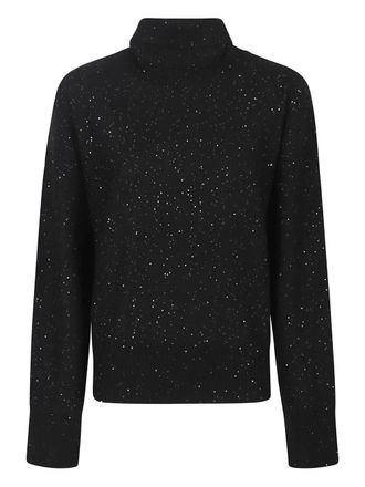 Fabiana Filippi sequin-embellished turtleneck sweater - women - Polyester/Alpaca/Cashmere/Virgin Wool/Silk - 42 - Black