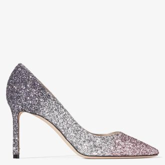 Jimmy Choo London Romy 85 Degrade Glitter Pumps, Brand Size 34 ( US Size 4 )
