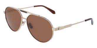 Ferragamo SF327S 710 Mens Sunglasses Gold Size 62