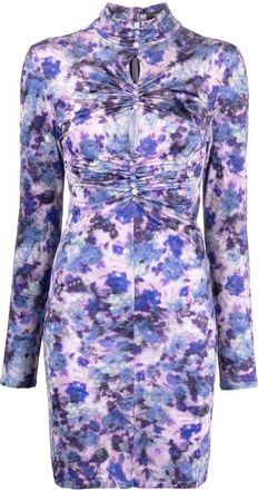 Isabel Marant abstract-print minidress - women - Spandex/Elastane/Polyamide - 34 - Purple