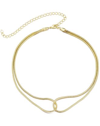 Adornia Adornia 14K Plated Interlocking Rope Chain Necklace