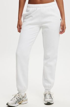 Cotton On Womens Active Plush Essential Gym Sweatpant in White at Nordstrom, Size Medium