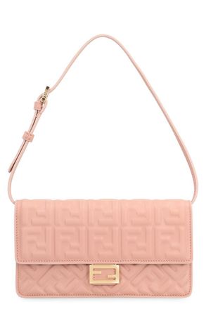 Fendi Baguette Leather Wallet On Chain